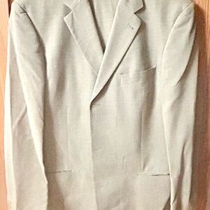 Beautiful Tan  3 Button Hugo Boss Suit with single pleat pants with 1” cuff